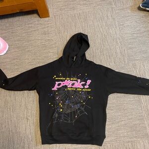Sp5der hoodie pink